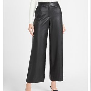 Express High Waisted Vegan Leather Culotte Pants